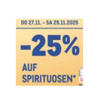 -25% AUF SPIRITUOSEN METRO