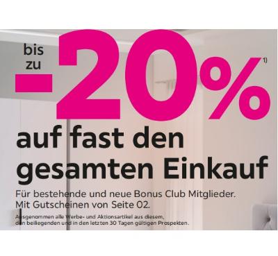 bis zu -20% auf fast den gesamten Einkauf mömax