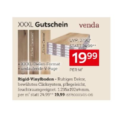 Promotion Bild von venda Rigid-Vinylboden je 19,99€ XXXLutz