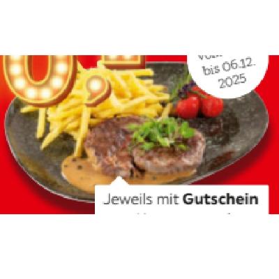Rib Eye Steak „Pfeffer“ je 10,- € XXXLutz