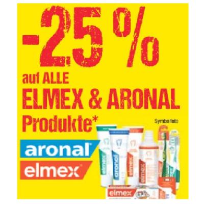-25% auf ALLE ELMEX & ARONAL Produkte Maximarkt