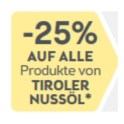 Promotion Bild von -25% auf alle Produkte von Tiroler Nussöl BIPA
