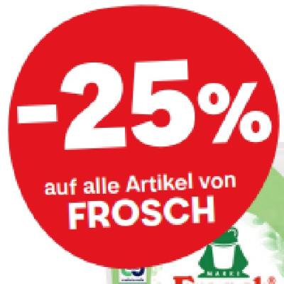-25% auf alle Artikel von FROSCH MPREIS