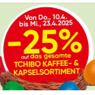 Promotion Bild von -25% auf das gesamte TCHIBO KAFFEE- & KAPSELSORTIMENT SPAR