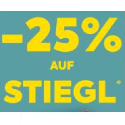 -25% AUF STIEGL BILLA PLUS