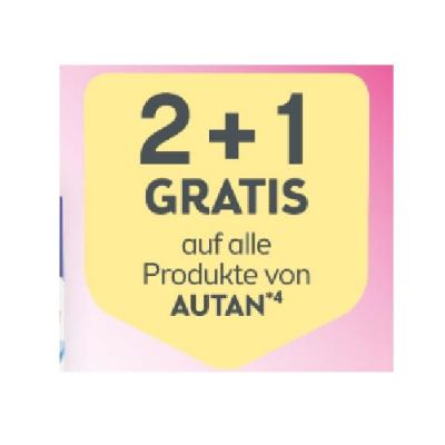 2+1 GRATIS auf alle Produkte von AUTAN BIPA