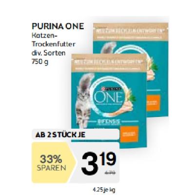 Promotion Bild von ab 2 Stück Aktionspreis beim Kauf von Trockenfutter von Purina One BIPA