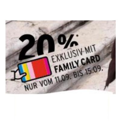 Promotion Bild von 20% EXKLUSIV MIT FAMILY CARD Ernsting's family