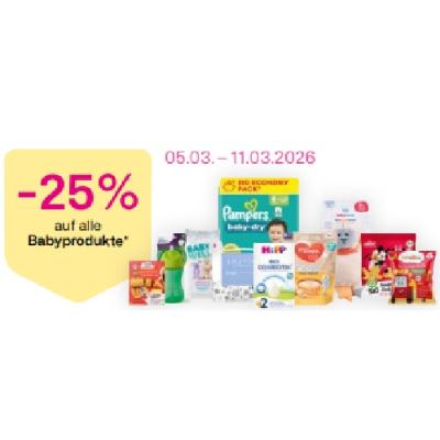 Wochenaktion: -25% auf alle Babyprodukte BIPA