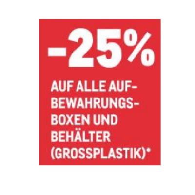 Promotion Bild von -25% AUF ALLE AUFBEWAHRUNGSBOXEN UND BEHÄLTER (GROSSPLASTIK) METRO