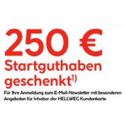 250 € Startguthaben geschenkt HELLWEG