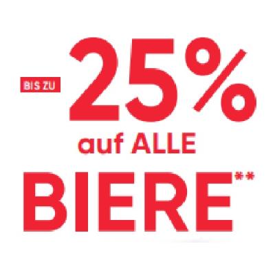BIS ZU -25% auf ALLE BIERE Maximarkt