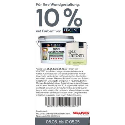 Promotion Bild von 10% auf Farben von VINCENT HELLWEG