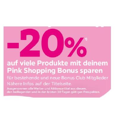 -20% auf viele Produkte mit deinem Pink Shopping Bonus sparen mömax