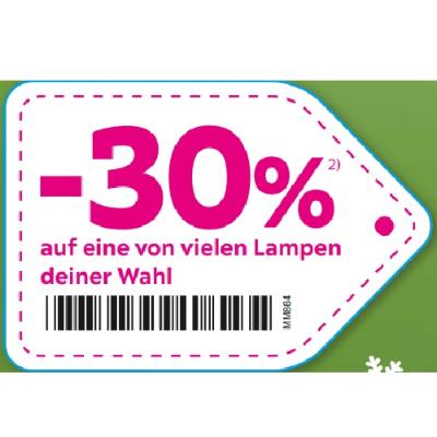 -30% auf eine von vielen Lampen deiner Wahl mömax