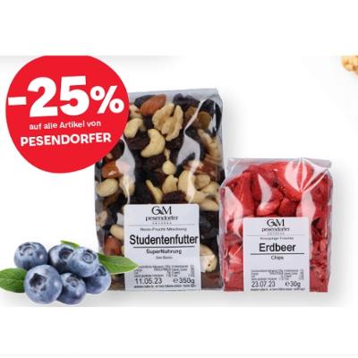 -25% auf alle Artikel von PESENDORFER MPREIS