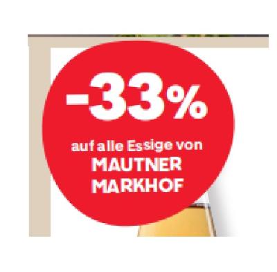 -33% auf alle Essige von MAUTNER MARKHOF MPREIS