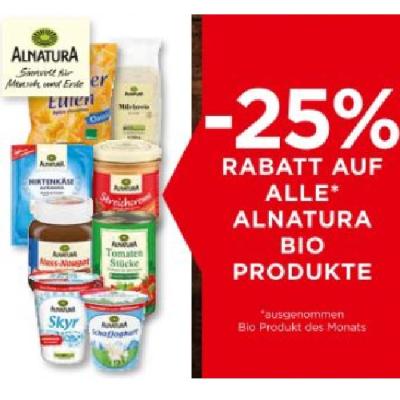 Promotion Bild von -25% RABATT AUF ALLE ALNATURA BIO PRODUKTE Unimarkt