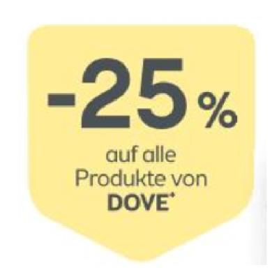 Promotion Bild von -25% auf alle Produkte von DOVE BIPA