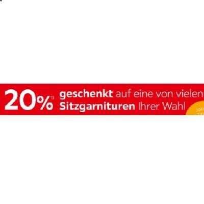 20% geschenkt auf eine von vielen Sitzgarnituren Ihrer Wahl XXXLutz