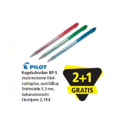 PILOT Kugelschreiber BP-S 2+1 GRATIS PAGRO & LIBRO