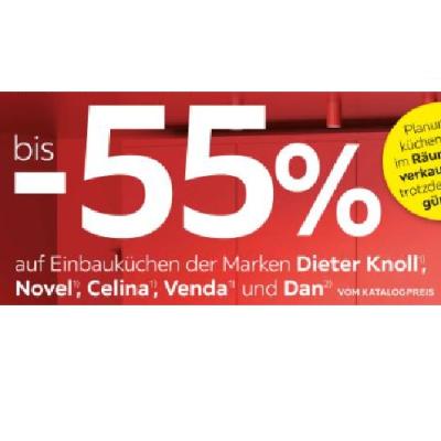 Promotion Bild von bis -55% auf Einbauküchen der Marken Dieter Knoll, Novel, Celina, Venda und Dan VOM KATALOGPREIS XXXLutz