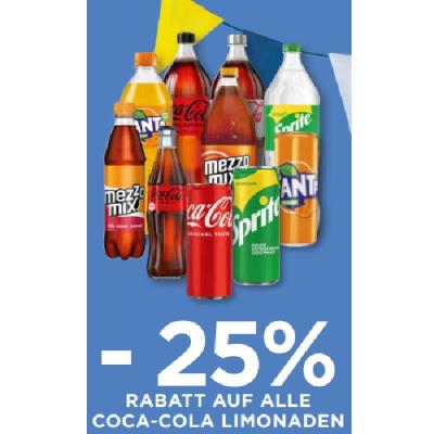 Promotion Bild von - 25% RABATT AUF ALLE COCA-COLA LIMONADEN Unimarkt