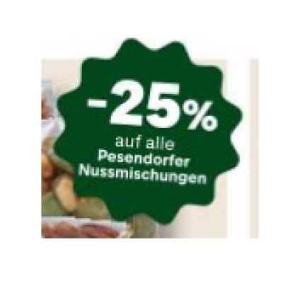 Promotion Bild von -25% auf alle Pesendorfer Nussmischungen MPREIS