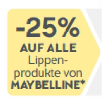 Promotion Bild von -25% AUF ALLE Lippenprodukte von MAYBELLINE BIPA
