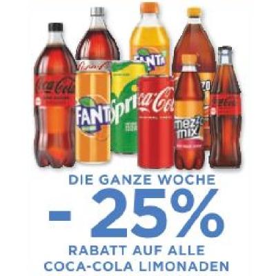 Promotion Bild von DIE GANZE WOCHE -25% RABATT AUF ALLE COCA-COLA LIMONADEN Unimarkt