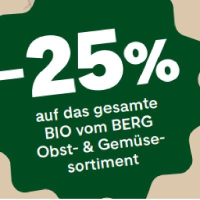 -25% auf das gesamte BIO vom BERG Obst- & Gemüsesortiment MPREIS