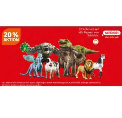 20% Rabatt auf alle Figuren von Schleich Müller Drogerie