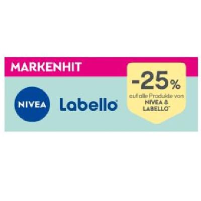 Promotion Bild von Markenhit -25% auf alle Produkte von NIVEA & LABELLO BIPA