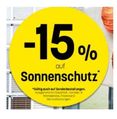 -15% auf Sonnenschutz Betten Reiter