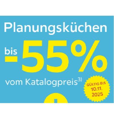 Planungsküchen bis -55% vom Katalogpreis Möbelix