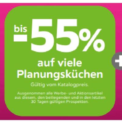 bis -55% auf viele Planungsküchen mömax