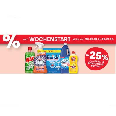 -25% auf alle PUTZ- & REINIGUNGSMITTEL MPREIS