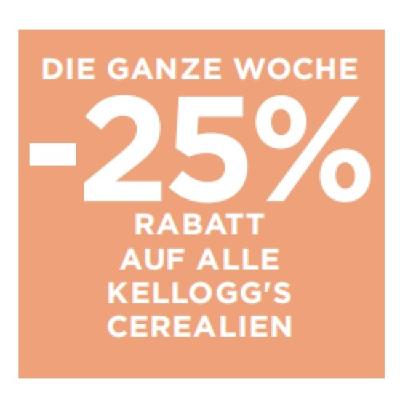 Promotion Bild von DIE GANZE WOCHE -25% RABATT AUF ALLE KELLOGG'S CEREALIEN Unimarkt