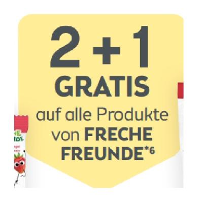 2+1 GRATIS auf alle Produkte von FRECHE FREUNDE BIPA