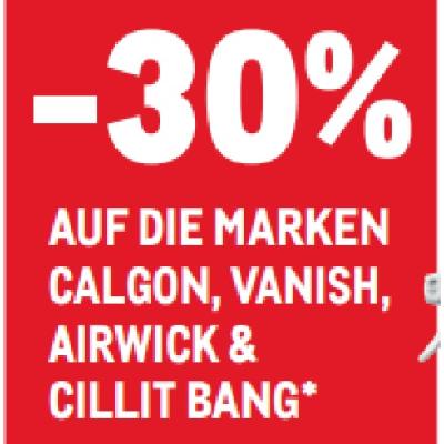 Promotion Bild von -30% AUF DIE MARKEN CALGON, VANISH, AIRWICK & CILLIT BANG METRO