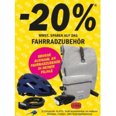 Promotion Bild von -20% MWST. SPAREN AUF DAS FAHRRADZUBEHÖR FORSTINGER