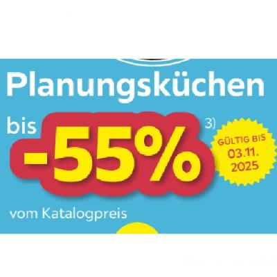 Planungsküchen bis -55% vom Katalogpreis Möbelix