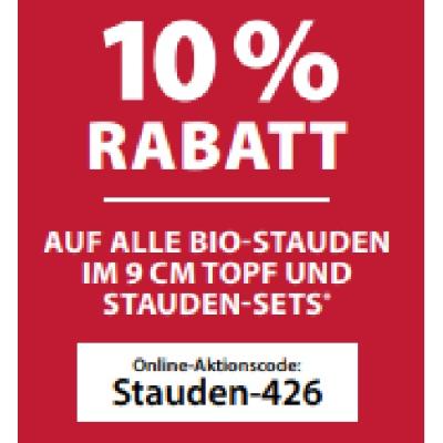 10% RABATT AUF ALLE BIO-STAUDEN IM 9 CM TOPF UND STAUDEN-SETS Dehner