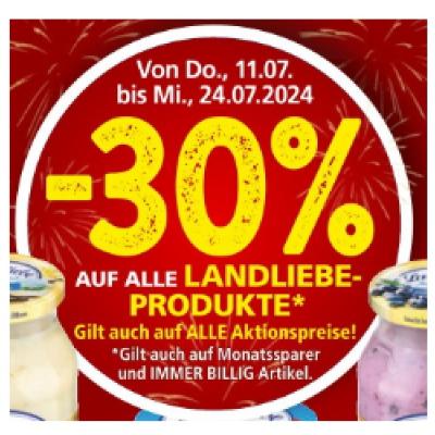 Promotion Bild von -30% AUF ALLE LANDLIEBE-PRODUKTE SPAR Gourmet