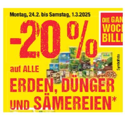 Promotion Bild von -20% auf ALLE ERDEN, DÜNGER UND SÄMEREIEN Maximarkt