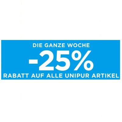DIE GANZE WOCHE -25% RABATT AUF ALLE UNIPUR ARTIKEL Unimarkt