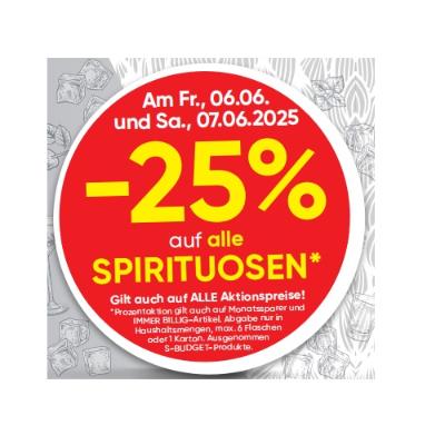 Promotion Bild von -25% auf alle SPIRITUOSEN SPAR Gourmet