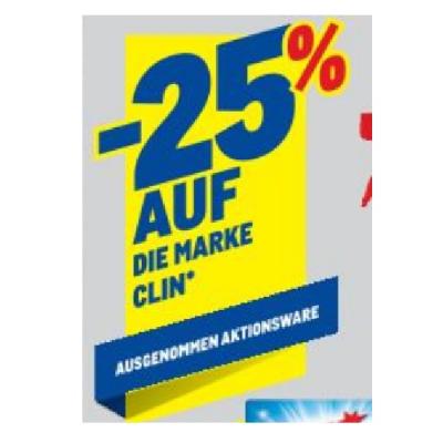 -25% AUF DIE MARKE CLIN AUSGENOMMEN AKTIONSWARE METRO