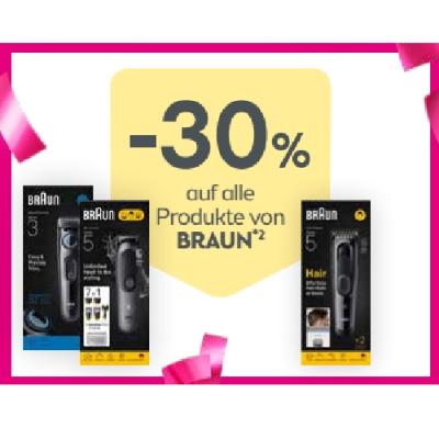 Promotion Bild von -30% auf alle Produkte von BRAUN BIPA