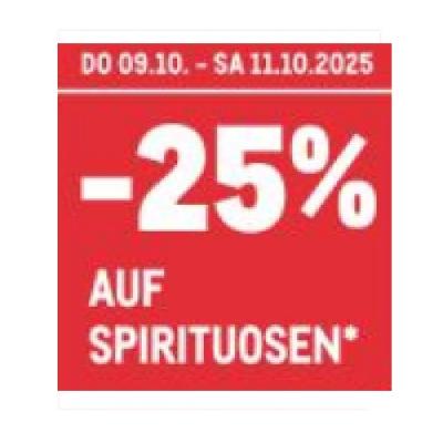 -25% AUF SPIRITUOSEN METRO